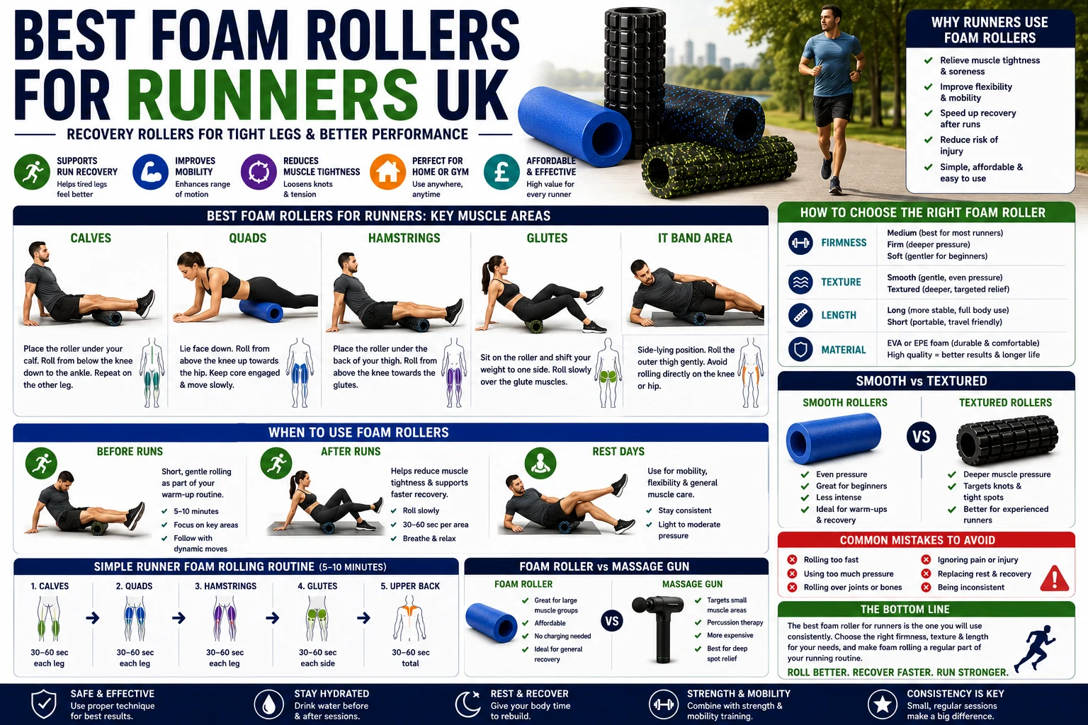 Best Foam Rollers for Runners UK: Recovery Rollers for Tight Legs