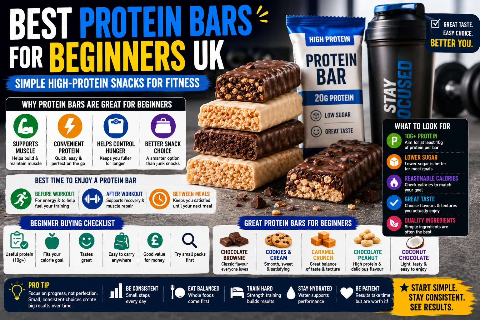 Best Protein Bars for Beginners UK: Simple High-Protein Snacks for Fitness