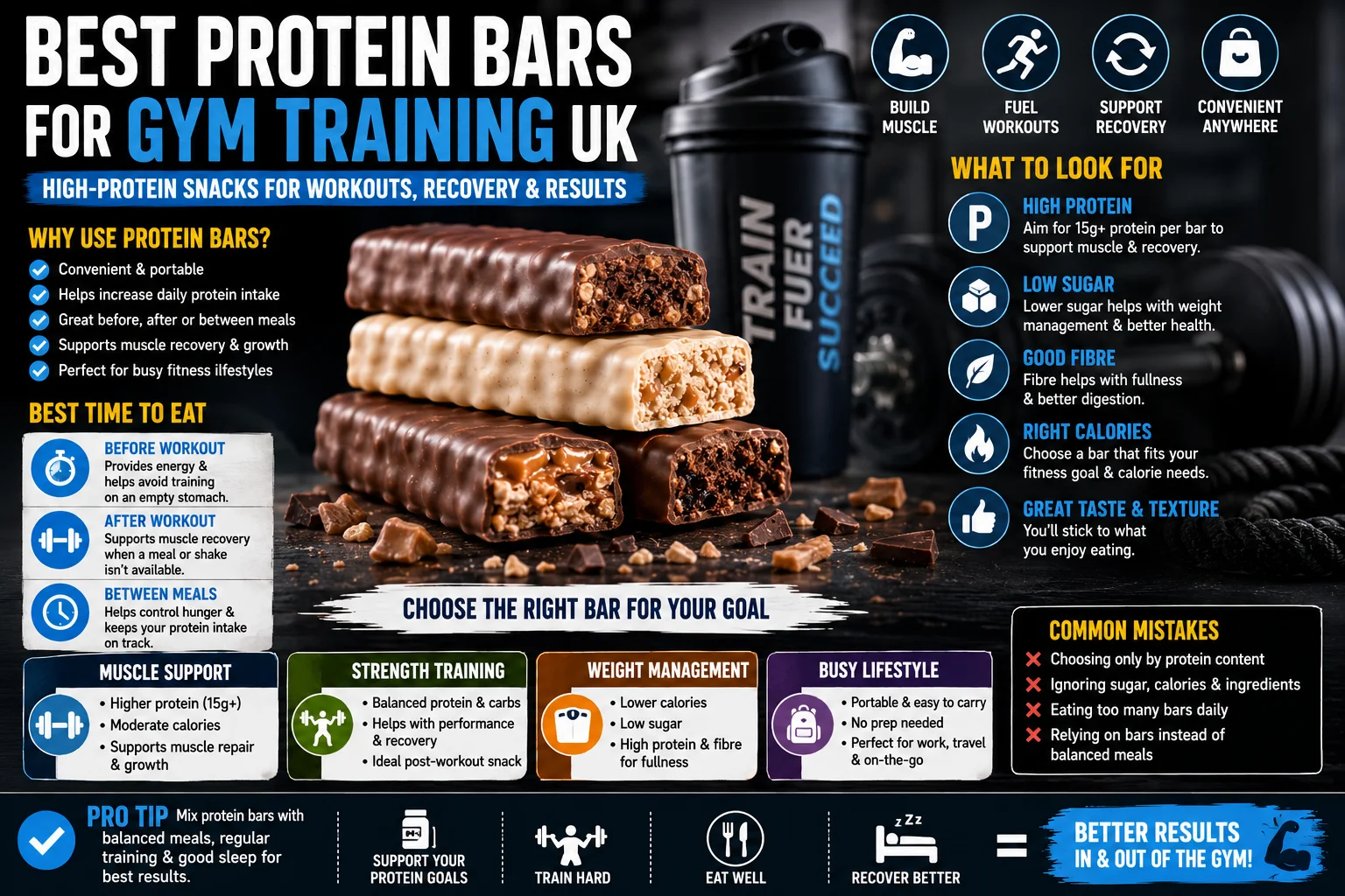 Best Protein Bars for Gym Training UK: High-Protein Snacks for Workouts