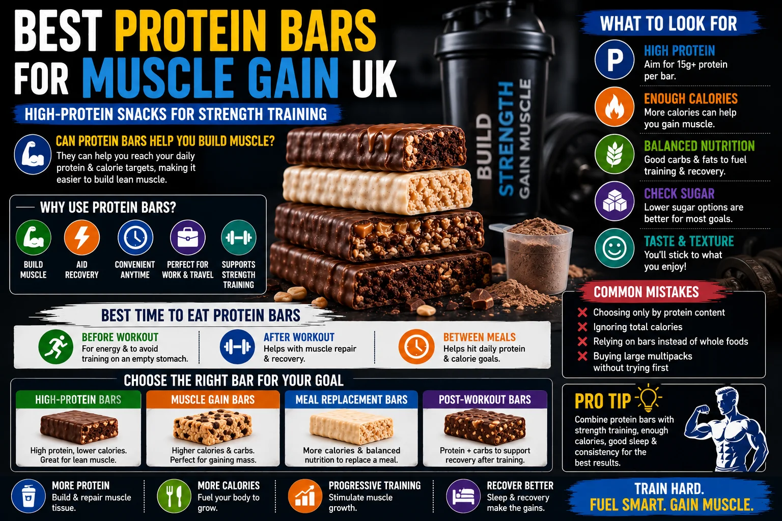 Best Protein Bars for Muscle Gain UK: High-Protein Snacks for Strength Training