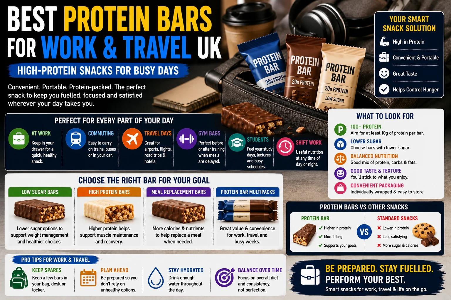 Best Protein Bars for Work and Travel UK: High-Protein Snacks for Busy Days