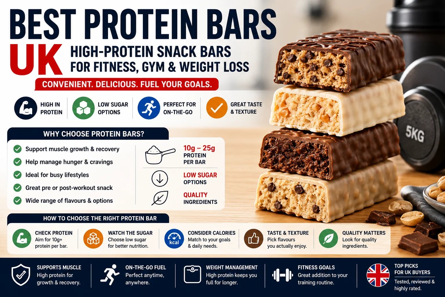 Best Protein Bars UK: High-Protein Snack Bars for Fitness, Gym and Weight Loss