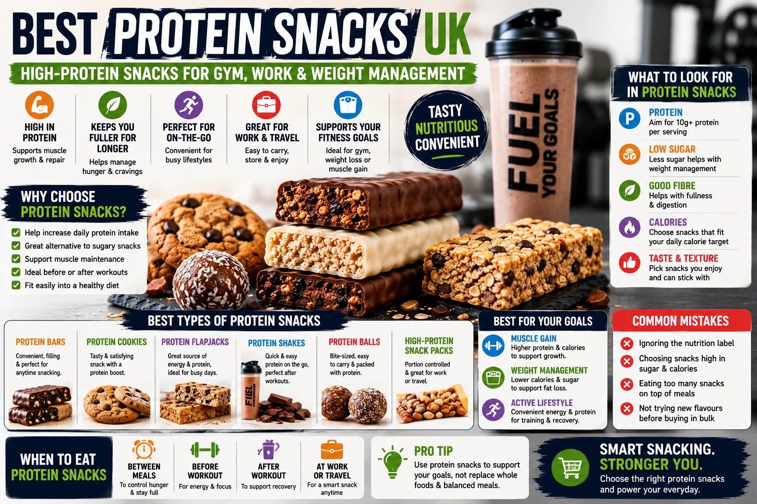 Best Protein Snacks UK: High-Protein Snacks for Gym, Work and Weight Management