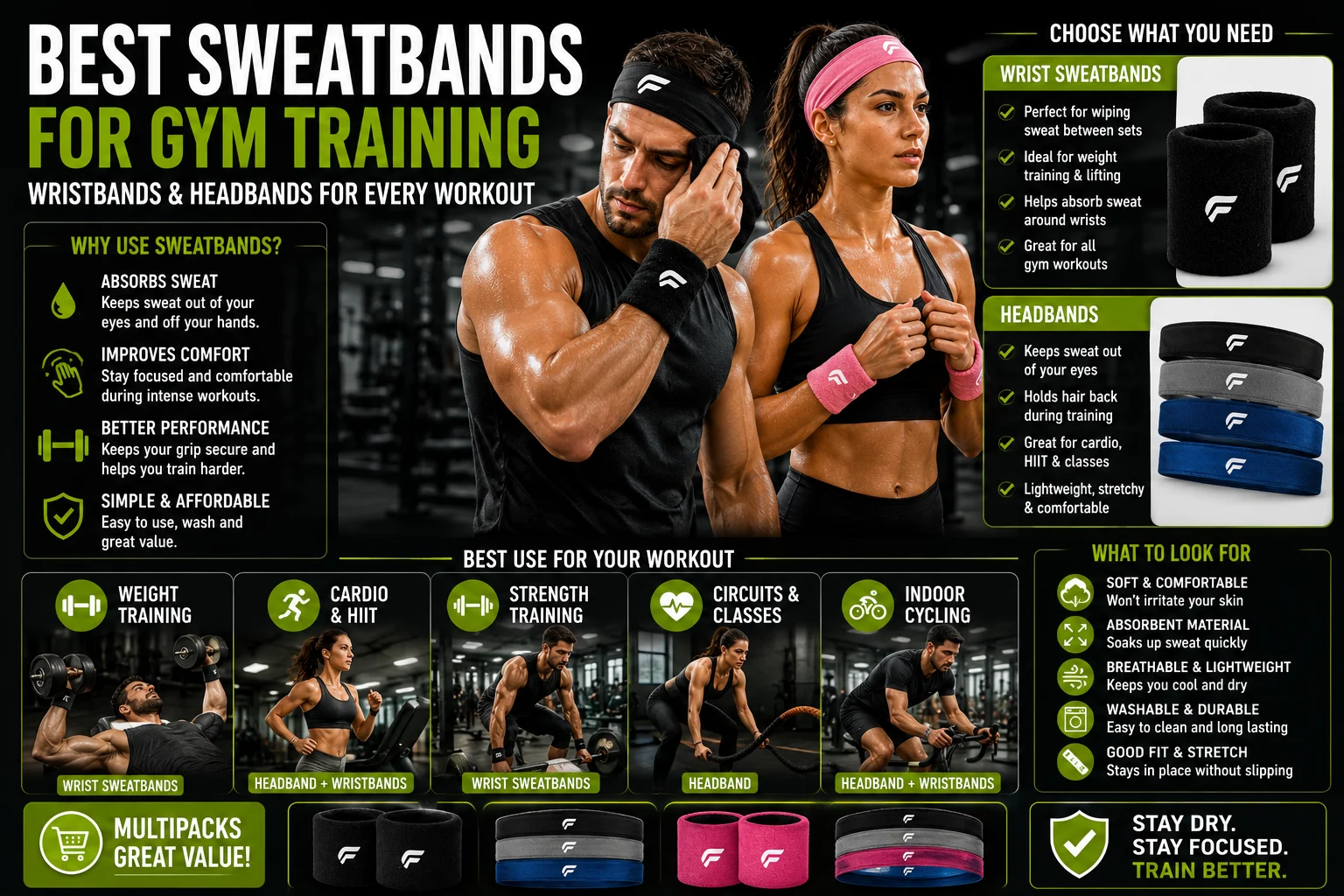Best Sweatbands for Gym Training UK: Wristbands and Headbands for Workouts