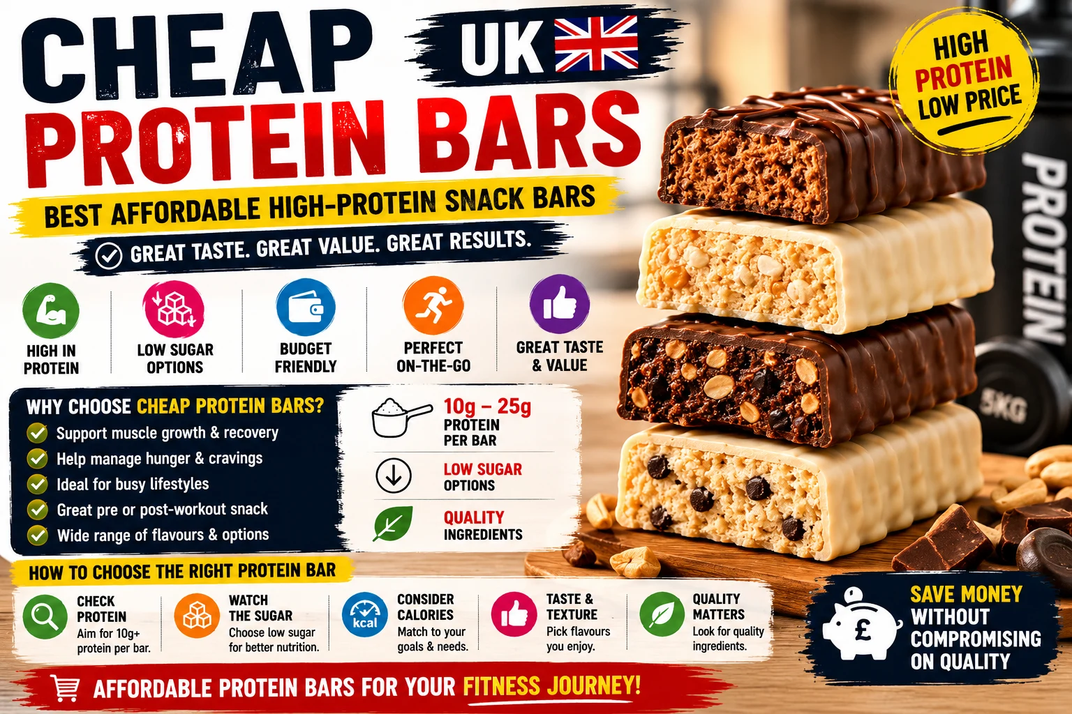 Cheap Protein Bars UK: Best Affordable High-Protein Snack Bars