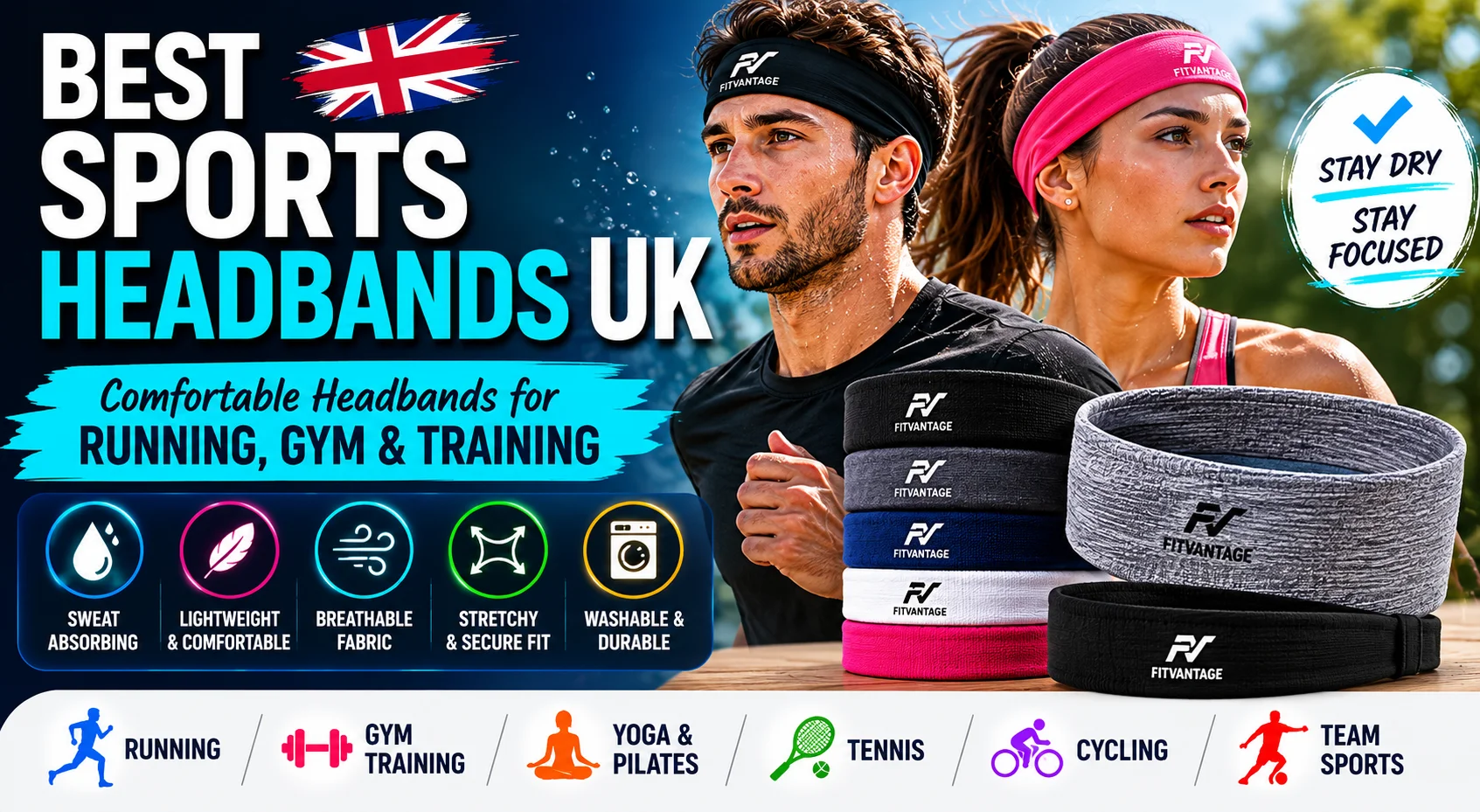 Best Sports Headbands UK: Comfortable Headbands for Running, Gym and Training