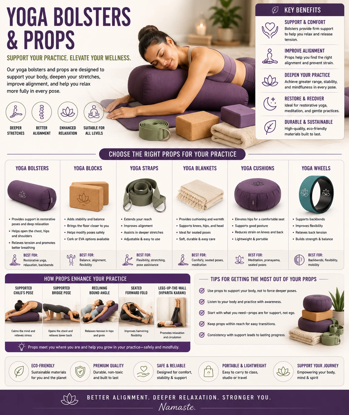Yoga Bolsters & Props