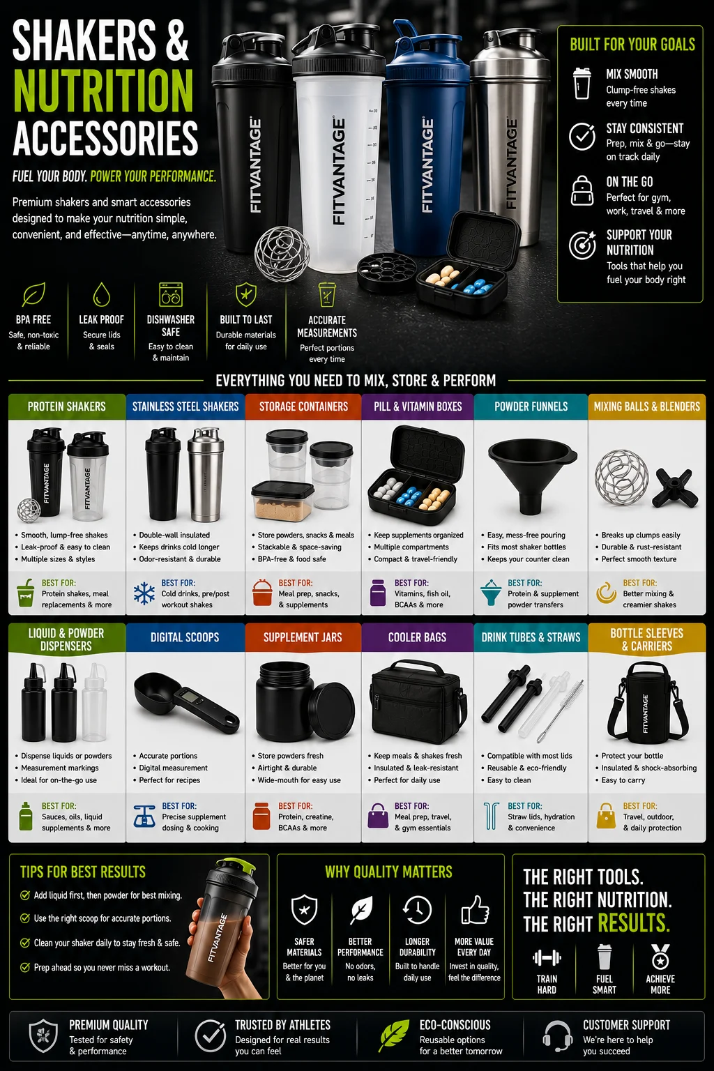Shakers & Nutrition Accessories